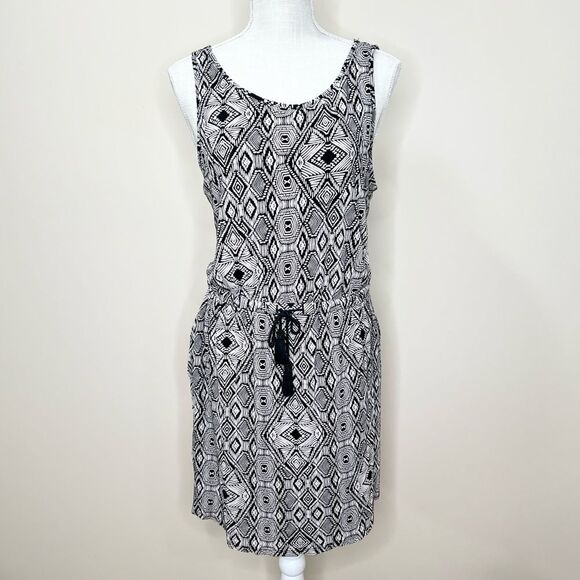 Lucky Brand Boho Mosaic Print Blouson Dress Medium - Picture 2 of 13